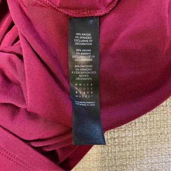 WHBM pink berry bell tie-sleeve blouse size S - Picture 6 of 6